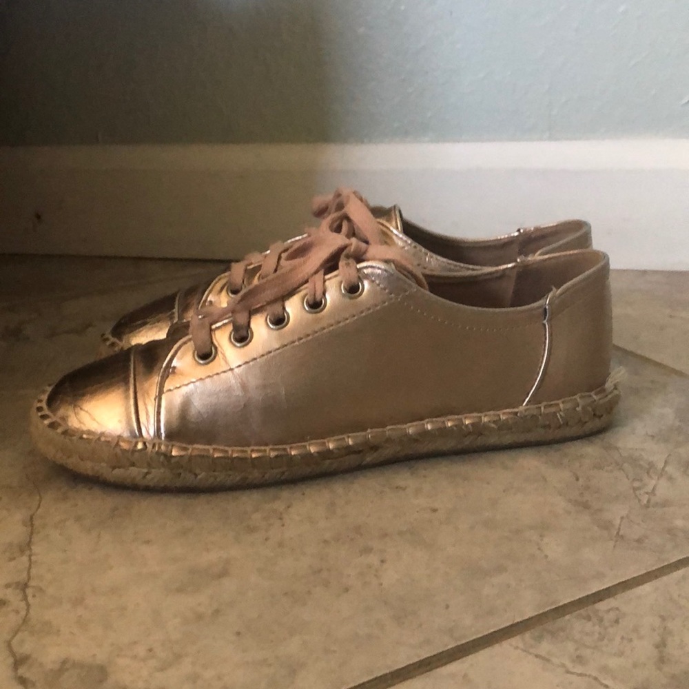 Rose Gold Espadrille Sneakers